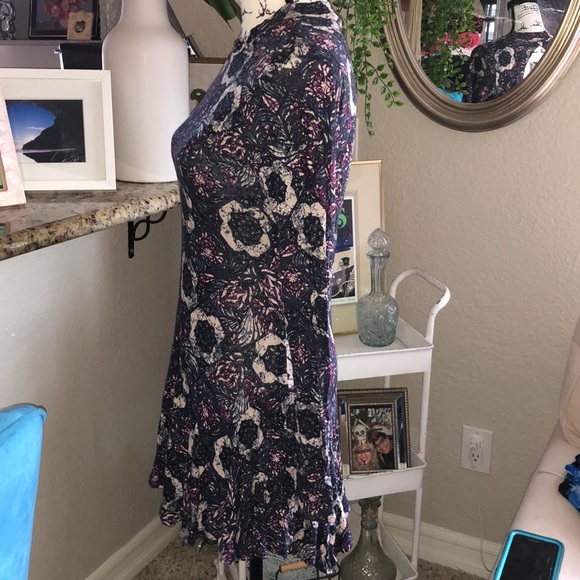 High low open back Free People floral dress - Picture 3 of 5